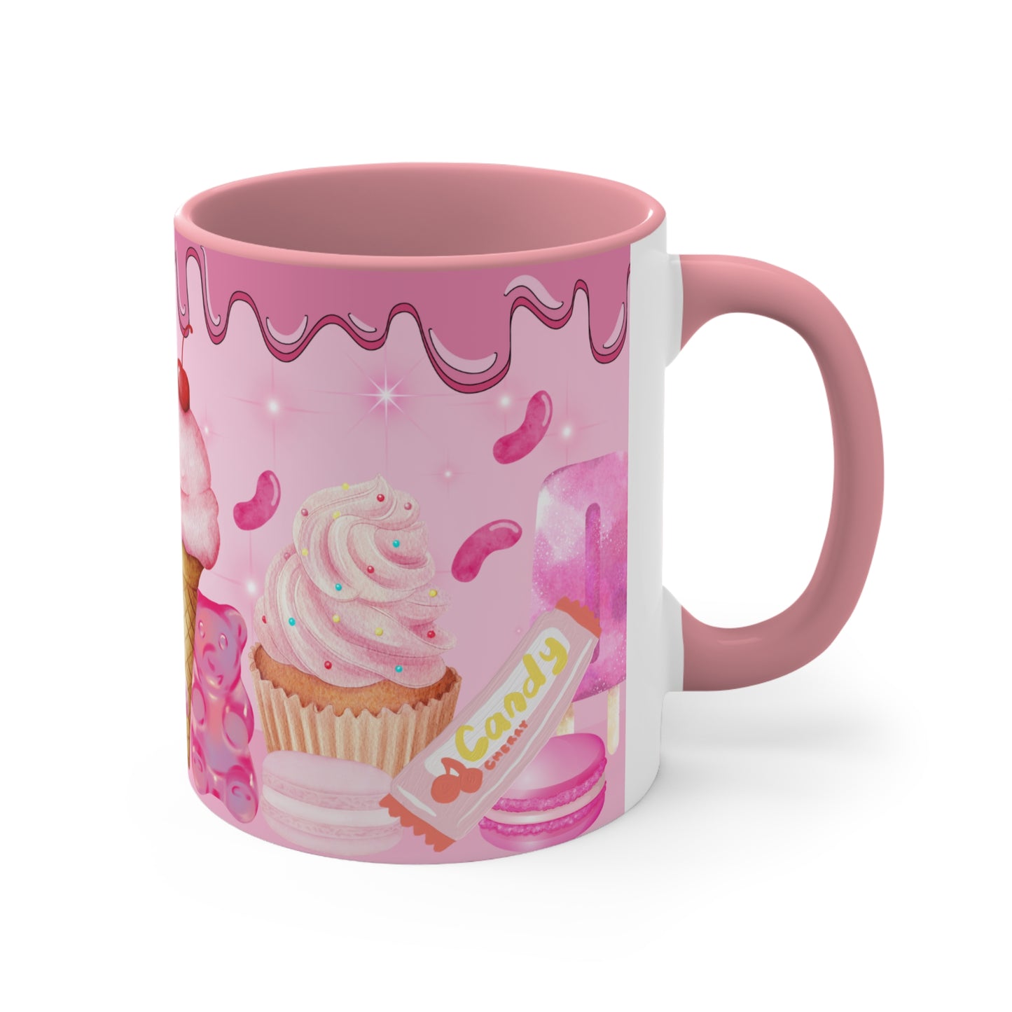 PINK SWEETS Accent Coffee Mug, 11oz