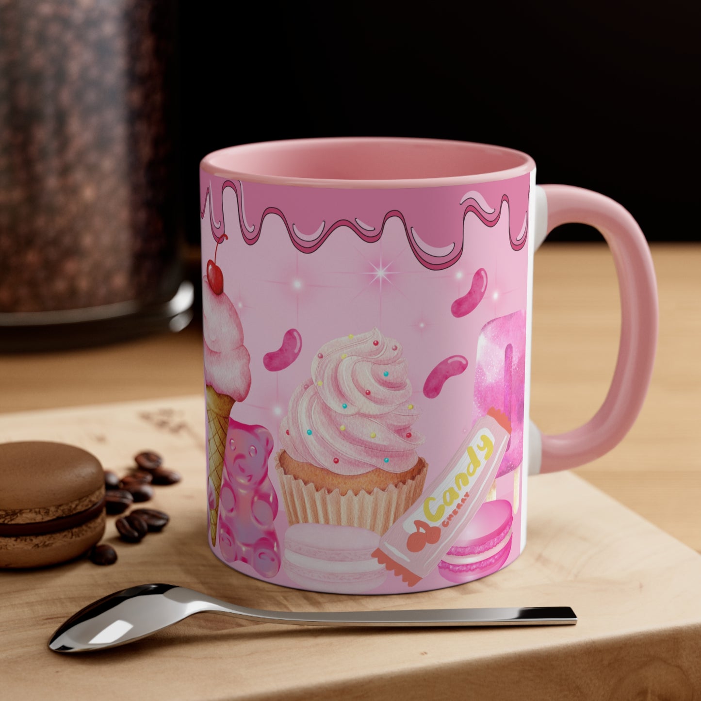 PINK SWEETS Accent Coffee Mug, 11oz